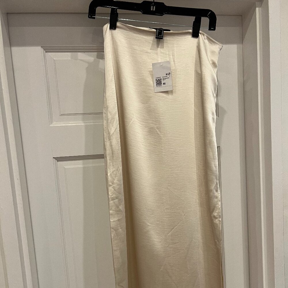 Zara satin midi skirt